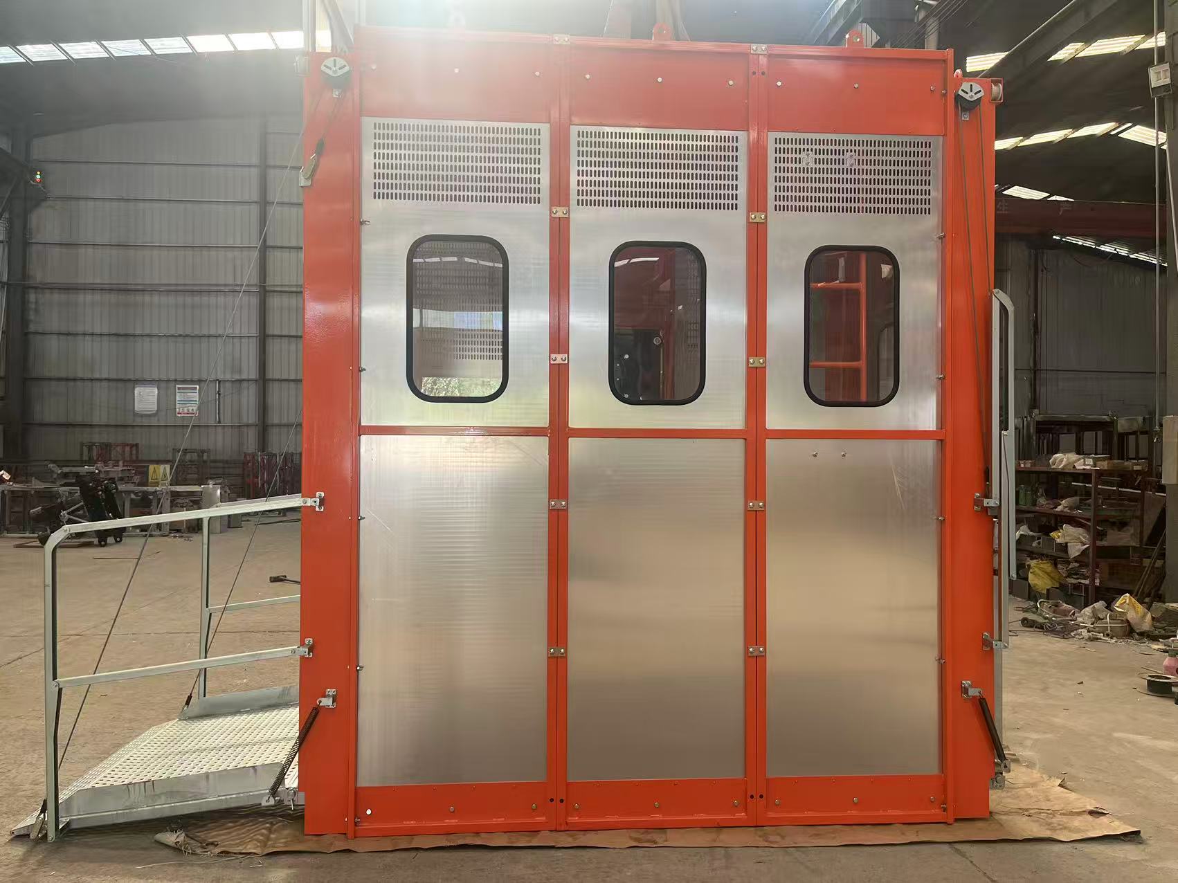 JKTECH construction hoist car under assembly in the factory